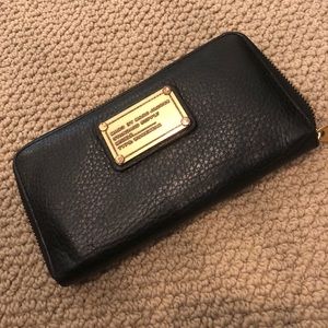 Marc by Marc Jacobs Black Zip Around Wallet